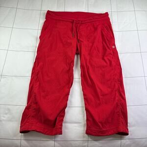 Lululemon Pants Womens 8 Red Dance Studio Cropped Capri Athletic Y2K Sporty Gym